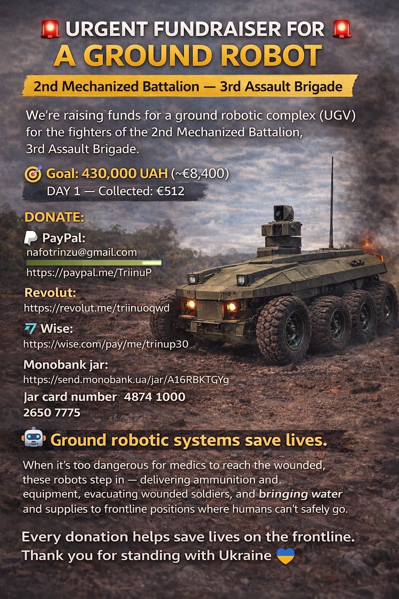 Revolt21 Every share and donation brings this robot closer to the battlefield. 🎯 ...
