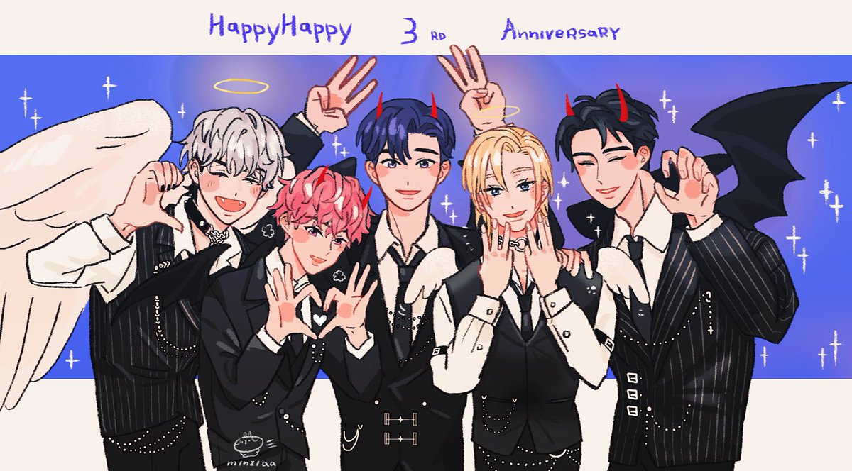 #PLAVE #플레이브 #PLAVE_3rd_Anniversary 
😈💙💜💗❤️🖤👼
晚了一天🥹😭 直播太美好了 三周年快樂🎉