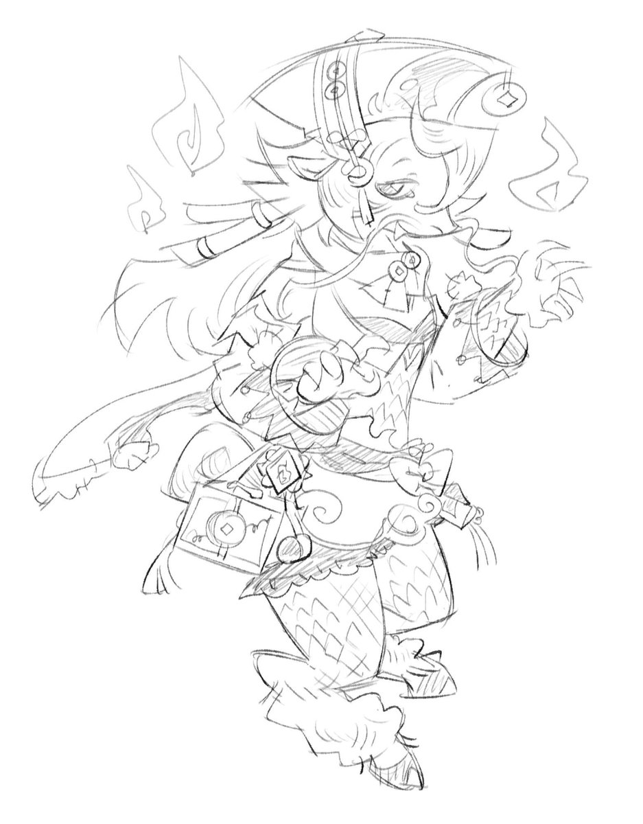 ellasgarden1_'s tweet photo. yanfei for some reason, its very calming to draw cute animals in clothing i cooked with this sketch i think https://t.co/HSNjM5OtR1
