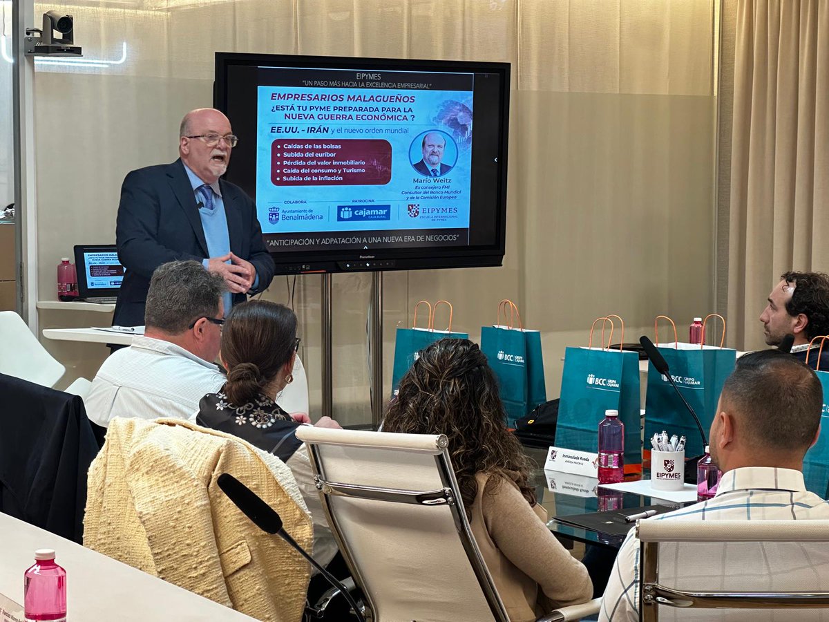 eipymes's tweet photo. Iniciamos el curso “¿Está tu PYME preparada para la nueva guerra económica ?. impartido por Mario Weitz, ex consejero del FMI y consultor del Banco Mundial y de la Comisión Europea. https://t.co/snENfMk2zd