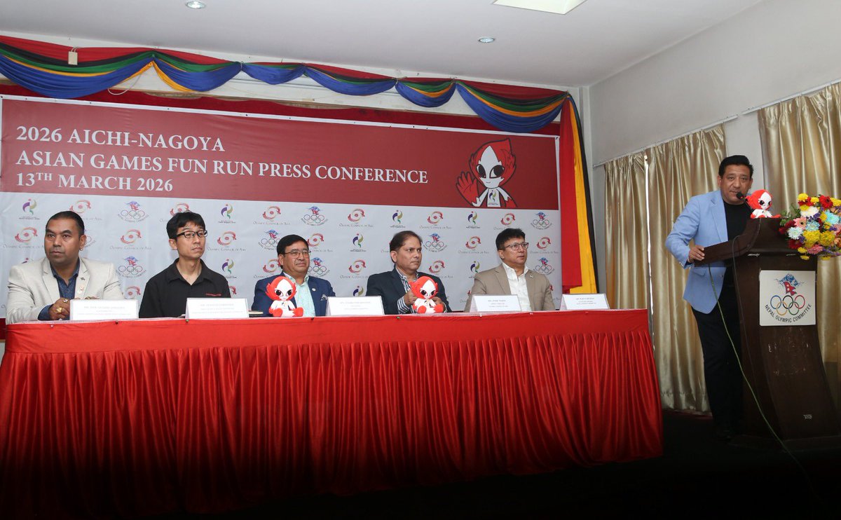 AGFunRun's tweet photo. Thanks Nepali media friends!Looking  forward tomorrow's 14th edition of 20th Asian Games fun run in Kathmandu.@AsianGamesOCA @AsianGames_2026 https://t.co/IvOhamDuVI