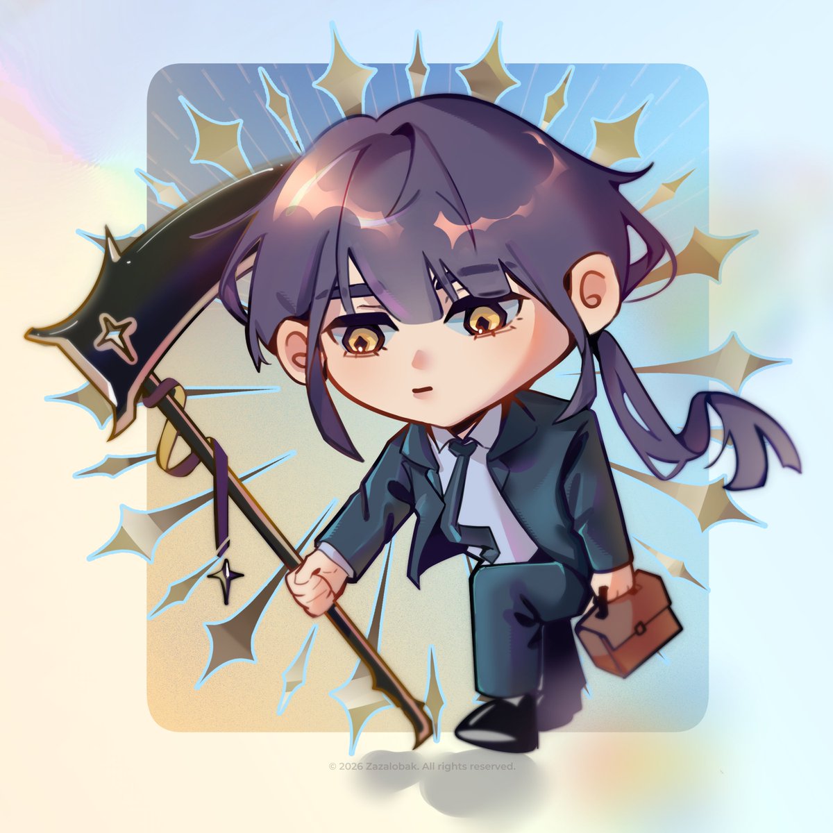 zazalobak's tweet photo. Chibi Grimm😆✨

dia lagi mau otw ngajar ke skola ges cuma scythe nya tiba tiba nongol hehe

#jajasujajaocs https://t.co/gHPva92jKX