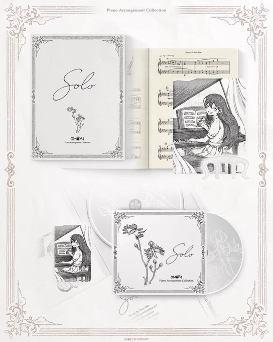 "Solo" OMORI piano arrangement sheet music book &amp; CD are available now! (https://t.co/McNXoputjZ) 