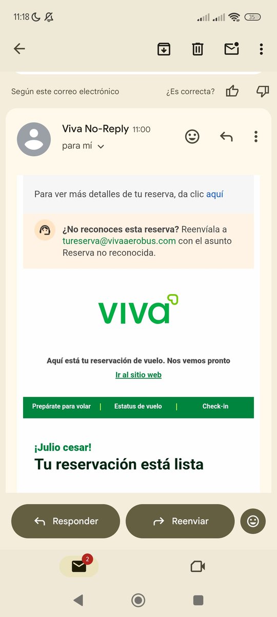 CirceDSD's tweet photo. @VivaTeEscucha Me podrían ayudar a checar este tema. Alguien puso mi correo y me llego esta reservacion. Evidentemente no soy Julio Cesar ni viajaré el domingo https://t.co/qmSuUGpLWr