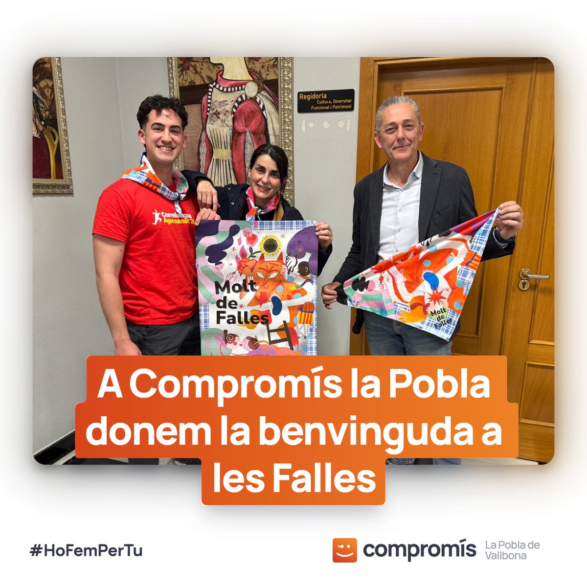 CompromisPobla's tweet photo. 🟠 COMPROMÍS: AMB LES FALLES

A Compromís la Pobla ens preparem per a viure les Falles al màxim. Els següents dies passarem a veure els monuments i carrers que heu preparat les comissions.

Vos desitgem unes Falles 2026 inoblidables!🥰🧡 https://t.co/5rg1UbpOJ9