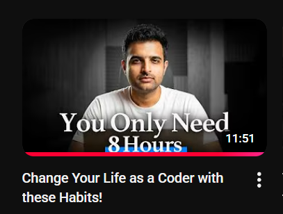 nirajxdev's tweet photo. TL;DR of the video by @kirat_tw 

The 6 S-tier habits:

> Crystal-clear fundamentals (most important now with AI)
> Actually enjoy coding (not just for money)
> Deep work stamina — sit and grind for 4–5+ hours at a stretch
> Right peer group (one person gets placed → everyone else follows)
> Zero market blame — stay optimistic no matter what LinkedIn says
> Full ownership — build ambitious projects + do your own outreach/referrals

Final message: There’s no magic pill. Just stack these habits for 6 months, and the offers will come.