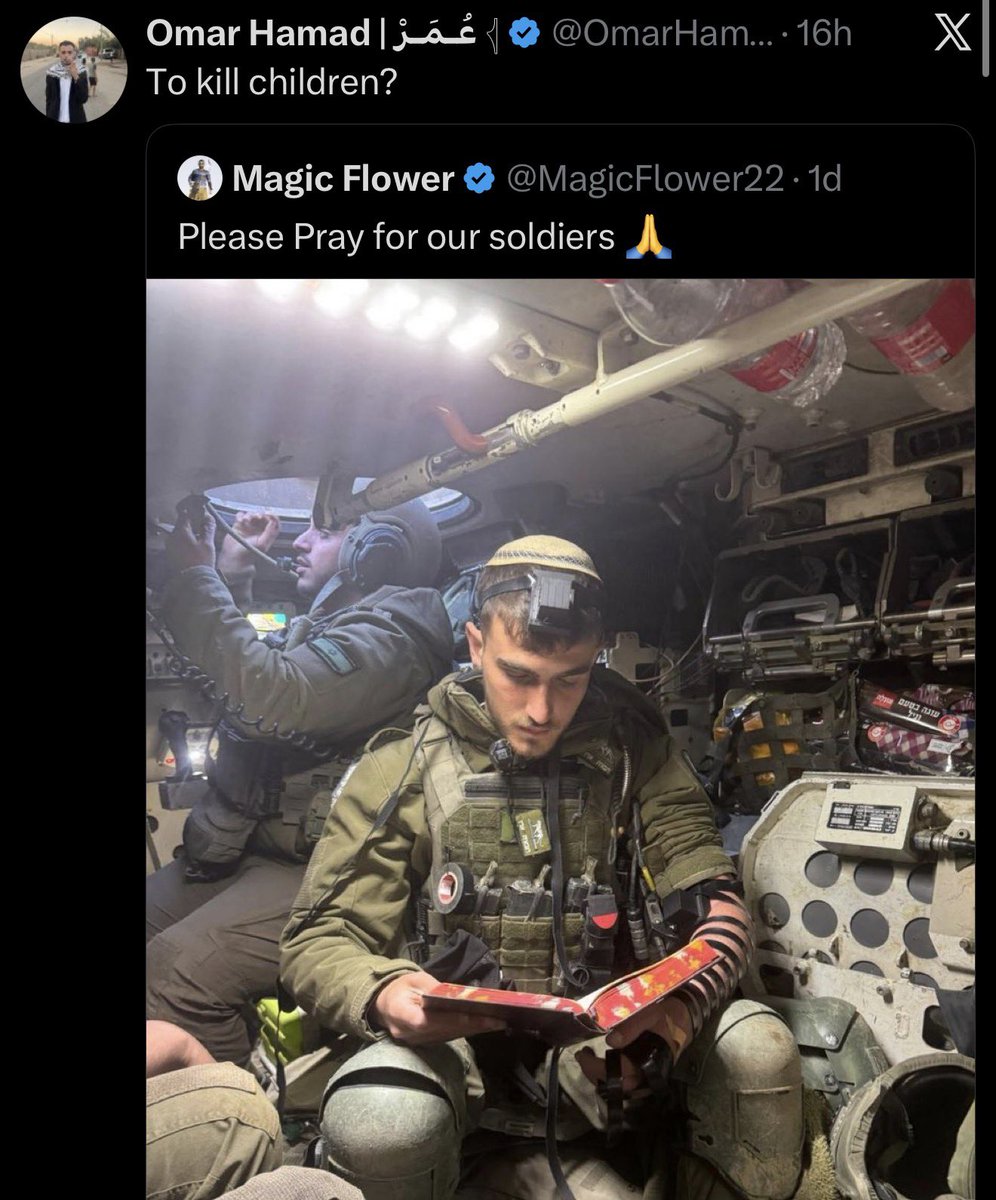 The audacity of Gazans talking about killing, when on Oct. 7 they invaded my country and slaughtered, raped, and burned alive every Jew, Christian, and Arab they could find.