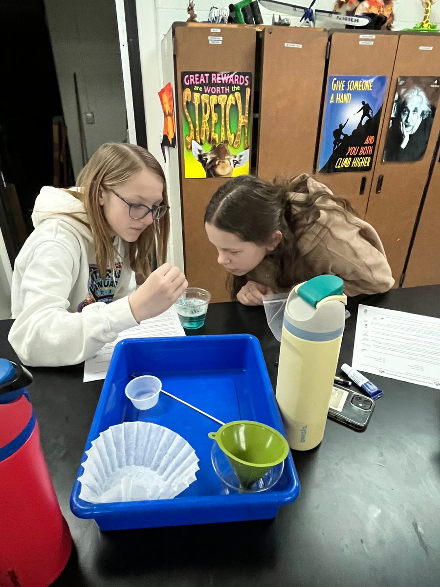 8th grade science students extracted the DNA from a strawberry today in Mrs. Hughes class! They learned that almost all living organisms have DNA.