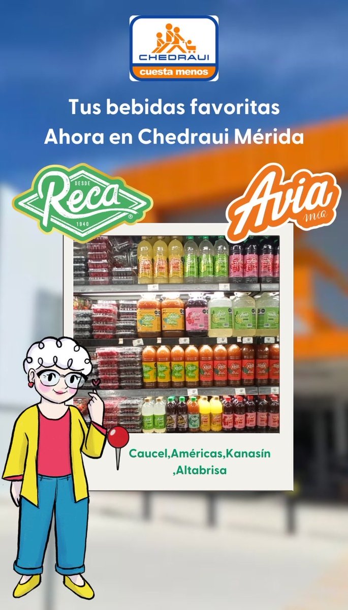 Te_Reca's tweet photo. YA ESTAMOS EN CHEDRAUI MÉRIDA🥰🤙🏼
#Yucatán #Avia #TeReca https://t.co/R79zv6vUVJ