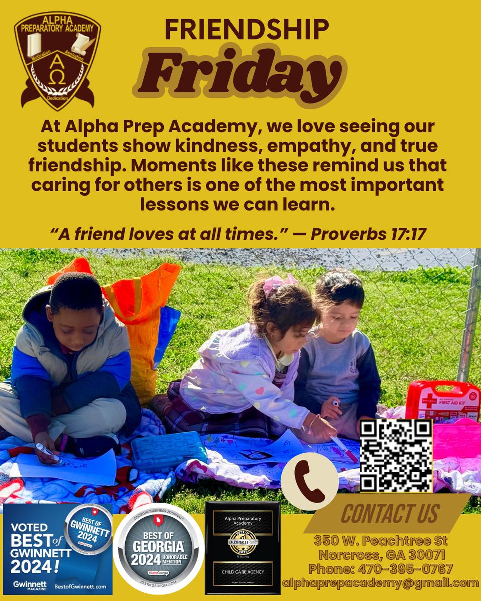 AlphaprepAcad's tweet photo. ❤️ Friendship Friday

After being out sick for two weeks, one student couldn’t run and play yet. Two friends chose to sit with him so he wouldn’t be alone. 💛

“A friend loves at all times.” — Proverbs 17:17

#FriendshipFriday #KindHearts #AlphaPrepAcademy #LearningTheAlphaWay https://t.co/4k6brjhM0y