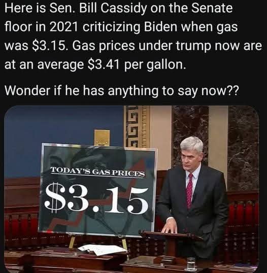 ugh__sigh's tweet image. #KarmaGasPricesBack 
#ShortMemory !!!!
@SenBillCassidy