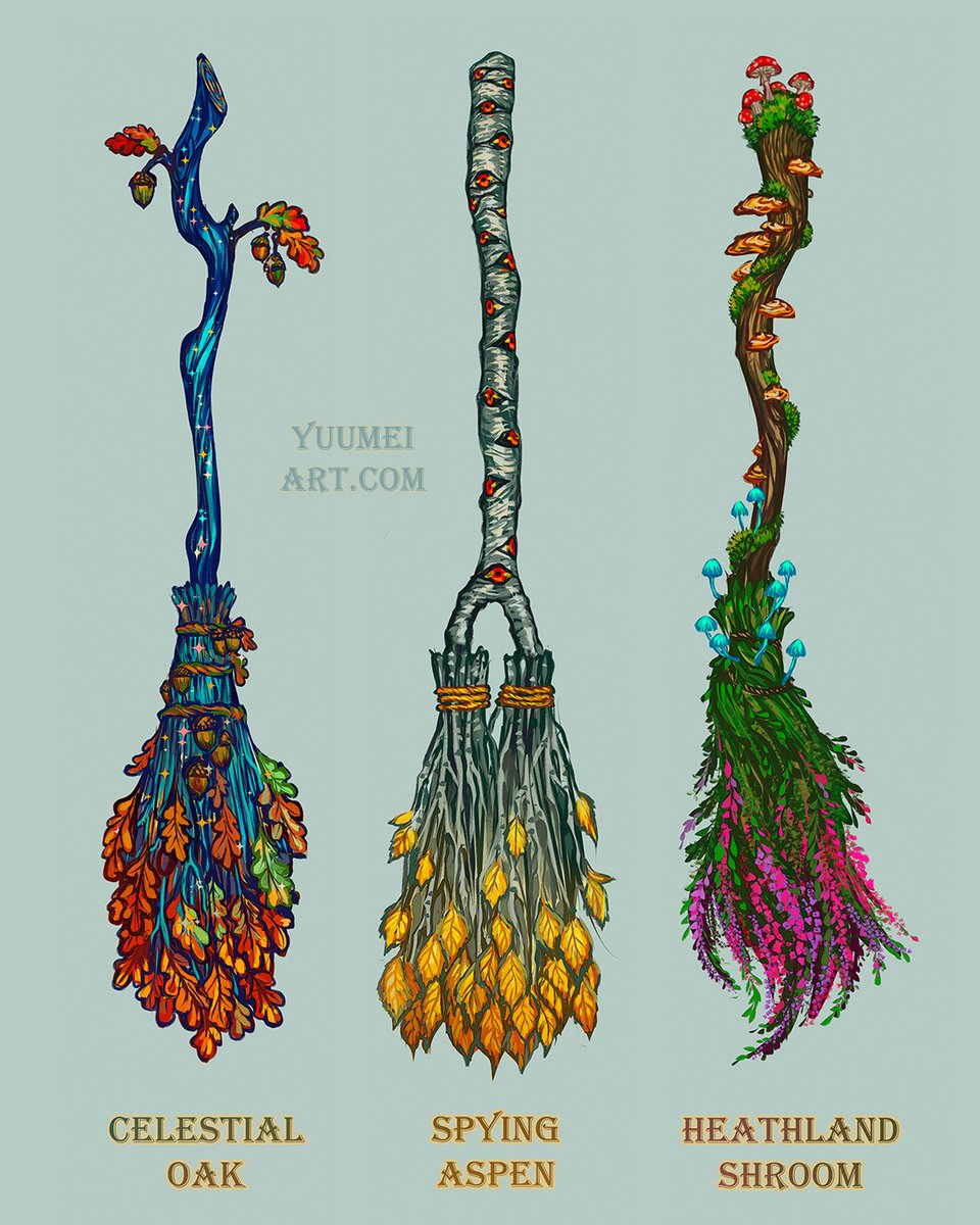 Yuumei_Art's tweet photo. the original flora brooms~ https://t.co/6MvzixtYsk