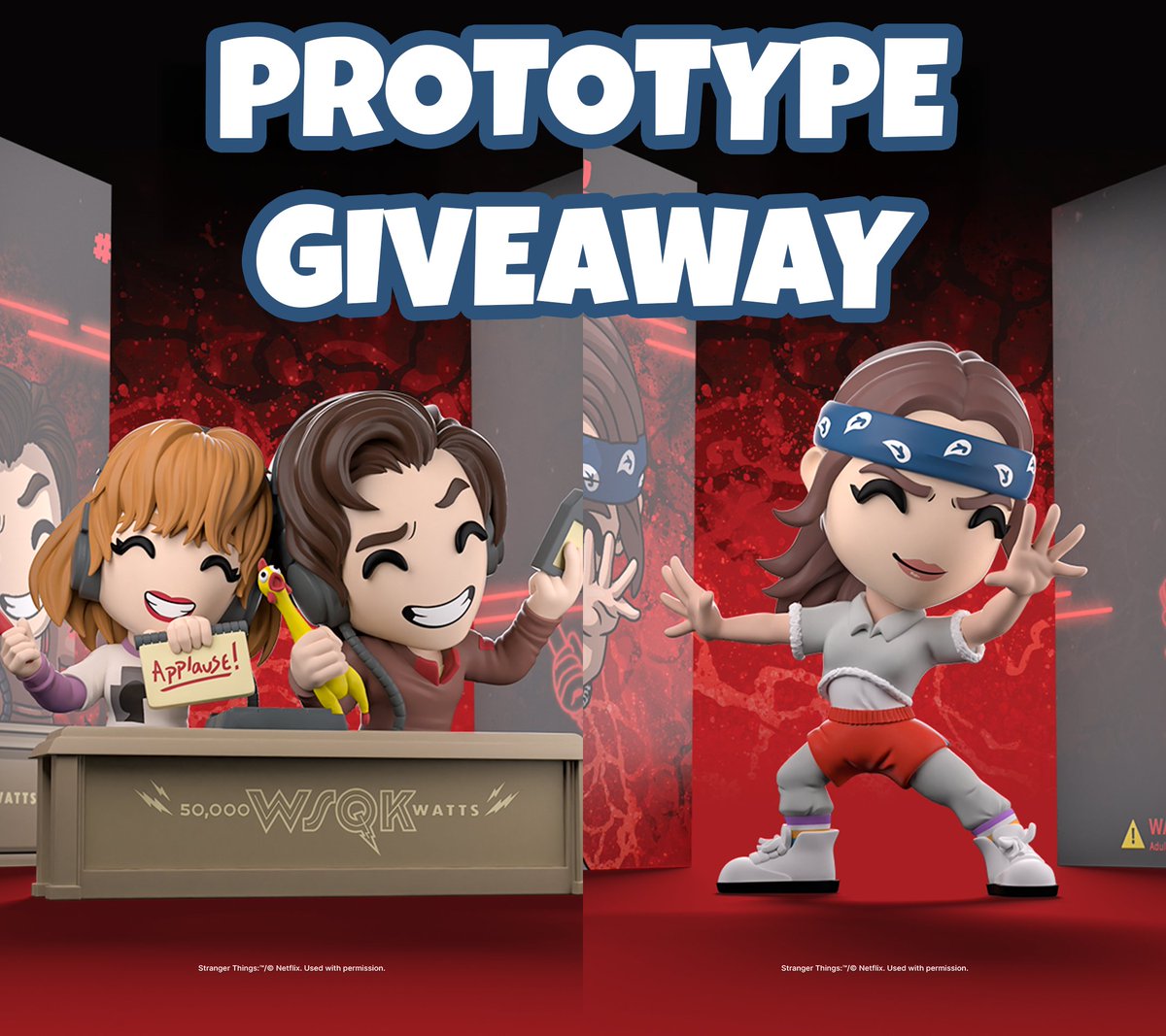 it's time.. for a Stranger Things Prototype Giveaway! 🎉

for a chance to win a one-of-a-kind proto figure:

Like + Retweet + Leave a Comment! 🩷♻️🐐

2 random winners selected March 17th!