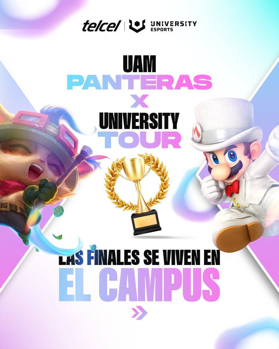 UniEsportsMX's tweet photo. ¡El University Tour se vive en UAM! 🎮
Durante esta aventura acompañamos a Panteras Esports en las finales de sus torneos en distintos campus, donde la comunidad universitaria demostrará todo su nivel en distintos juegos. 🏆🔥
#UniversityTour #UniversityEsports #esports #UAM https://t.co/D0BhmcYVIM