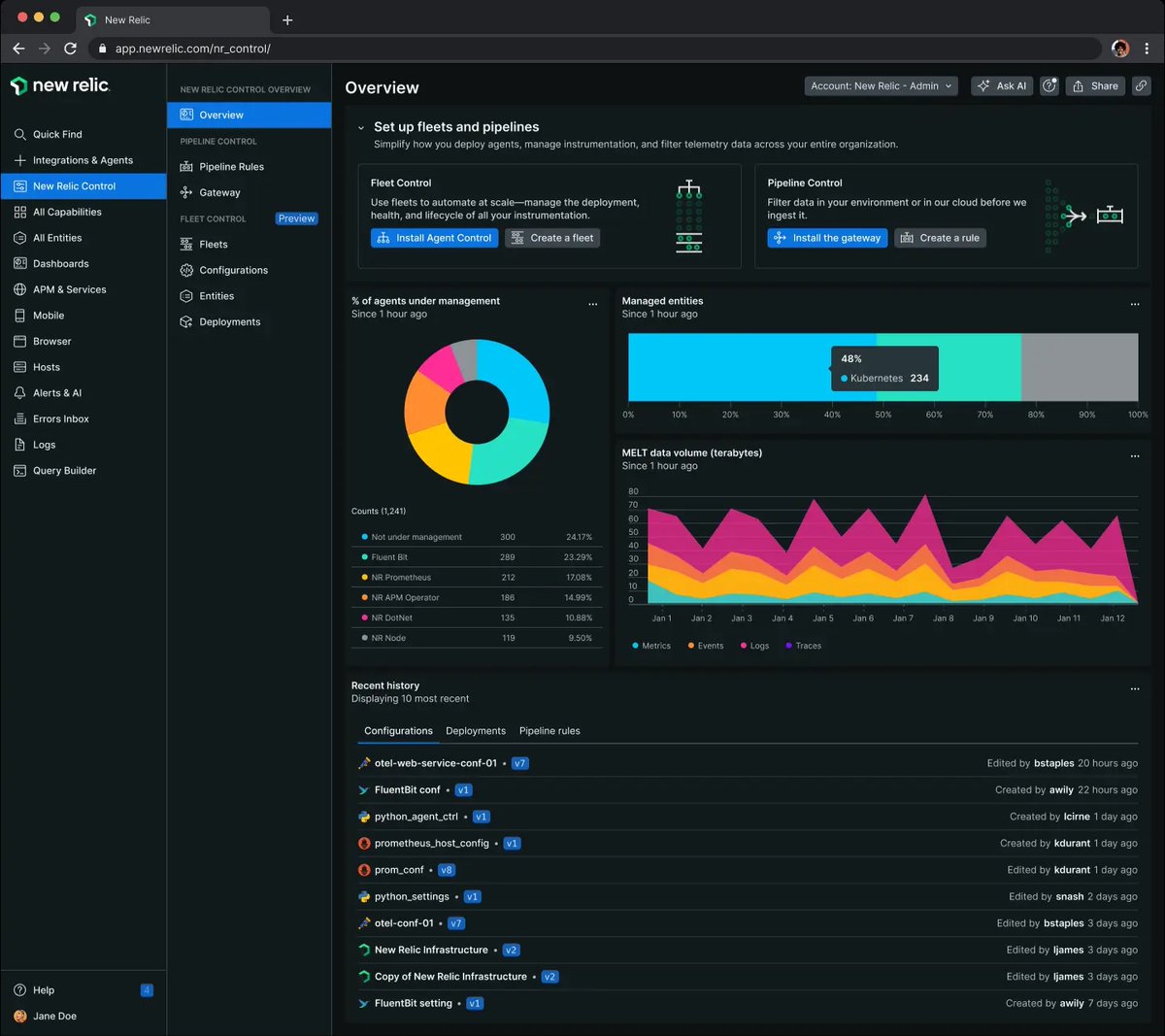 New Relic tweet media