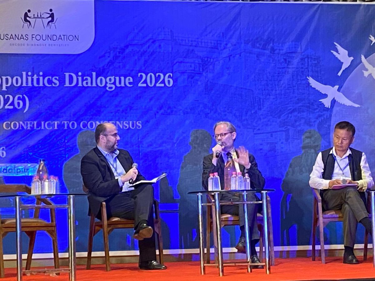 DenmarkinIndia's tweet image. Fighting climate change and promoting energy security go hand in hand, and India is on the right track🔋⚡️My key message for this year’s “Maharana Pratap Annual Geopolitics Dialogue” in #Udaipur. Thx to @abhinavpandya and  @AmbTrigunayat for inviting me. @UsanasF #MPAGD2026
