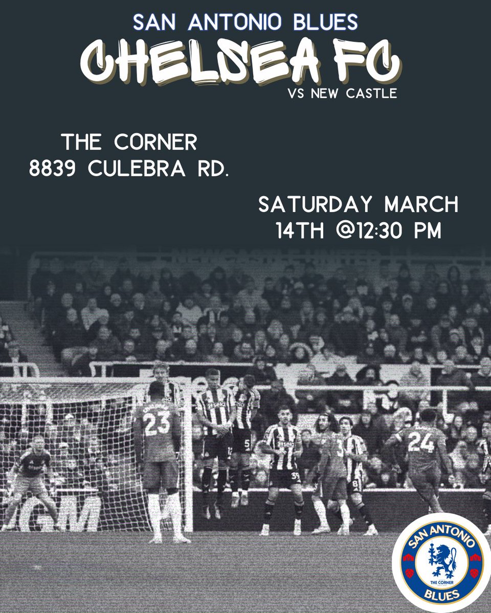 A chance to move into the top 4 and make up for that midweek performance 🔥 

Join your favorite Blues supporters group at The Corner on Saturday, to cheer on the lads on the pitch. 

Come on you SA Blues!! 💙