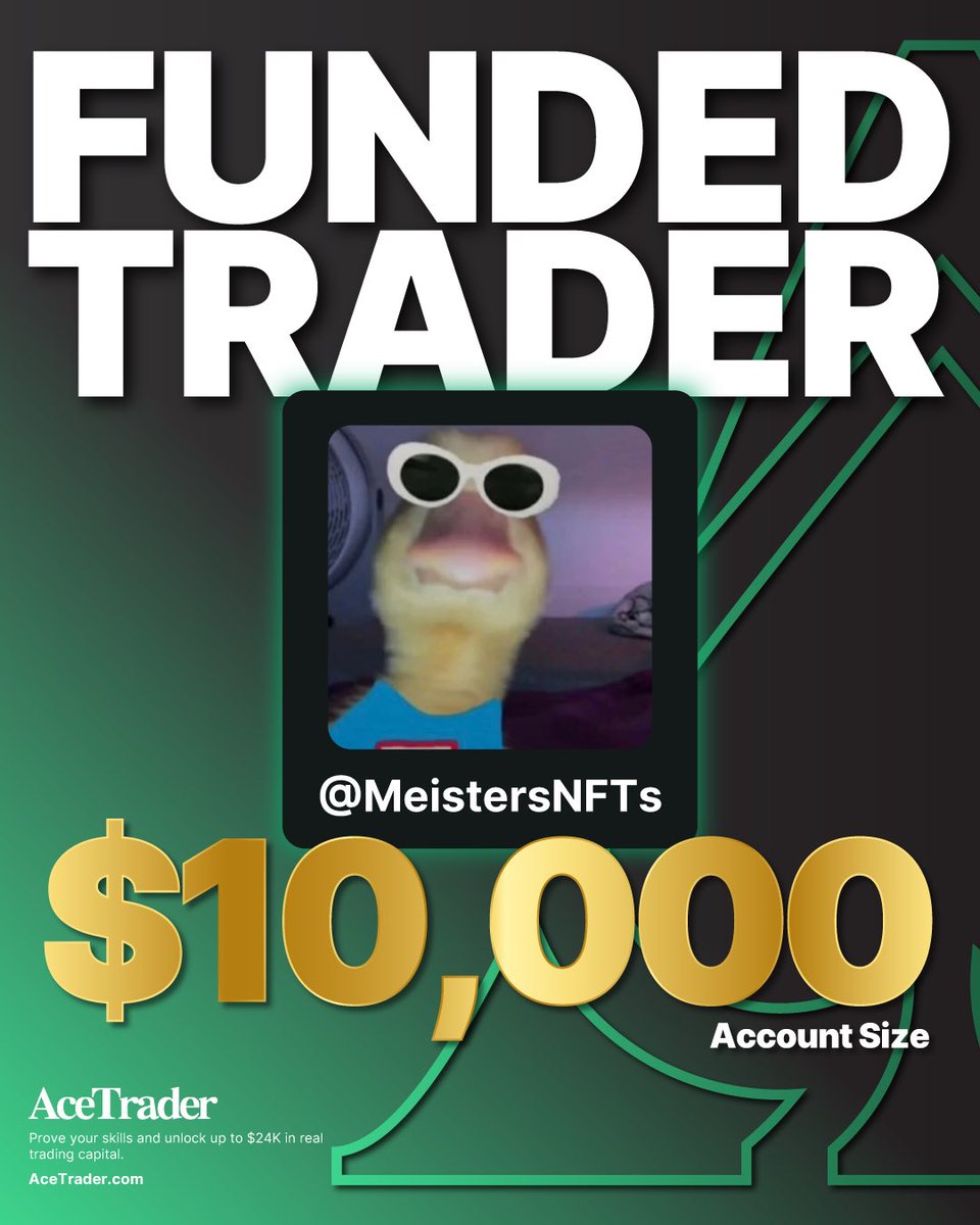 MeistersNFTs's tweet photo. Big shout out to @AceTrader and @Memeland for the opportunity!

The experience was awesome and smooth. I’m looking forward to start and put my strategy to the test for real! 💪🏽📈

#AceTraderFunded https://t.co/rCmOtTfRrB