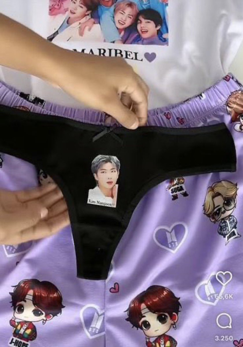 BREAKING NEWS 

ARMYs joins their sister fandom ONCEs to have their fave idol bias on their underwear. 

Nayeon and Namjoon are grateful to them.