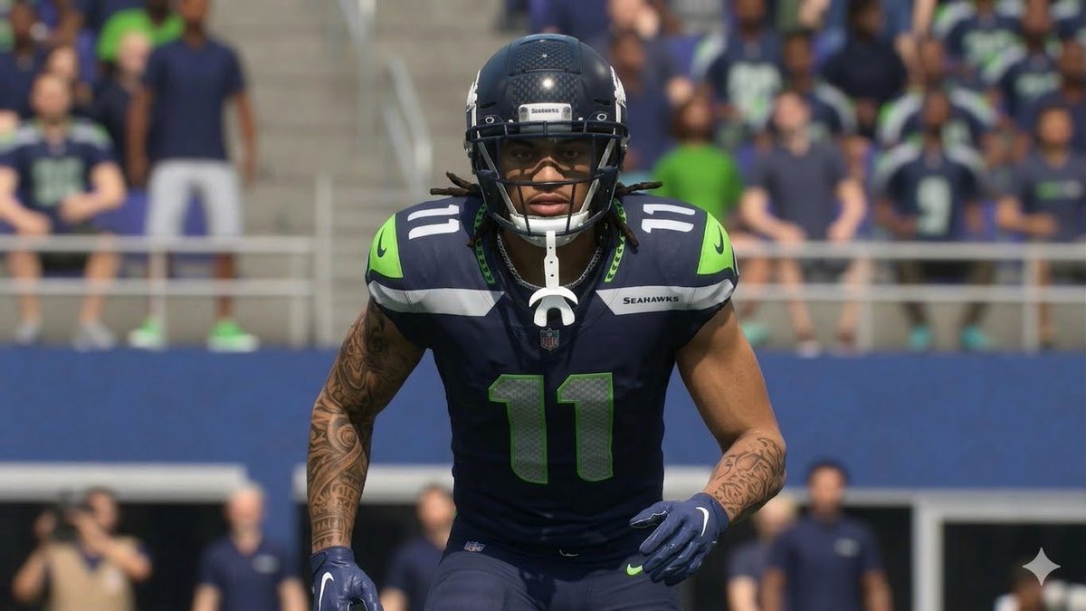 mithrxs's tweet photo. @devonwitherfork @GOBUCKSLSLL @EAMaddenNFL @Equipment_Guru Here you go bro 🤝

Updated True Likeness™ for Jaxon Smith-Njigba 👀

—

Details that stand out:

- correct lean WR frame

- accurate arm tattoos + gloves

- updated helmet + facemask fit

- proper above-knee pant length

- realistic dread length out the back of the helmet https://t.co/4Vl6dqqkOr