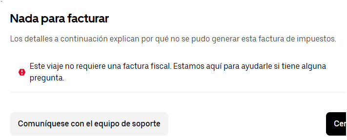 Teresamv73's tweet photo. @Uber_Support ¿Qué demonios significa este mensaje? ¿¡Desde cuando los viajes solicitados y pagados desde su aplicación, no son objeto de facturación?! @Profeco y @SATMX  ¿esto es legal? Y por favor, no me digan que me dan soporte desde la app, porque no sirve de nada https://t.co/aB281DOqDY