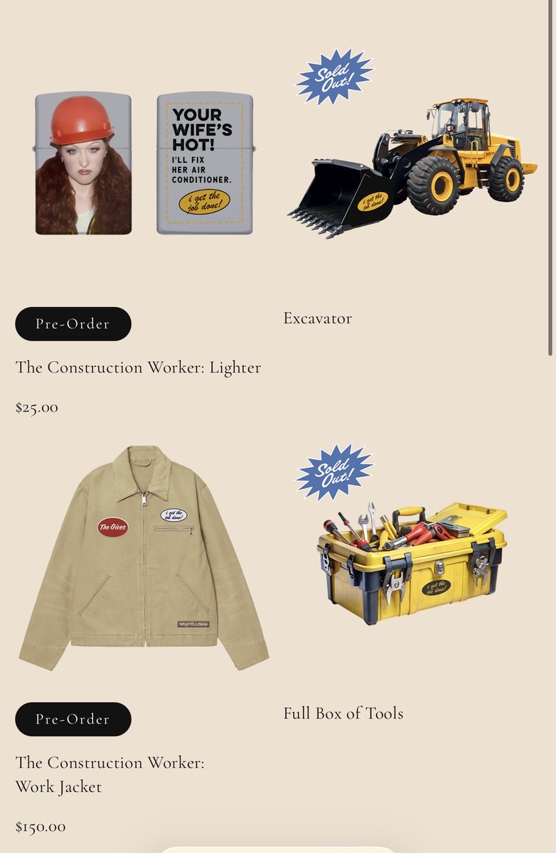 okay who sold out the Chappell Roan Excavator