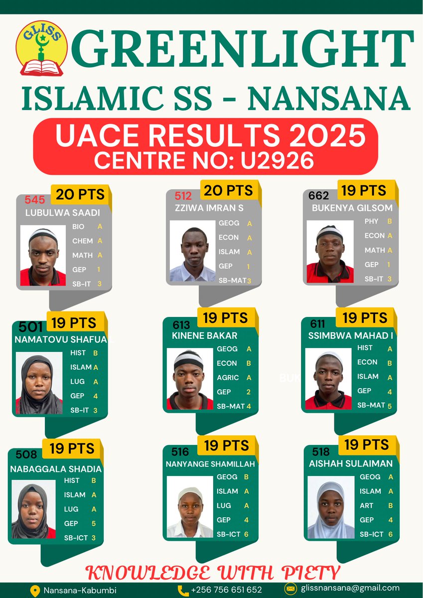 Greenlight Islamic S.S Nansana - GLISS tweet media
