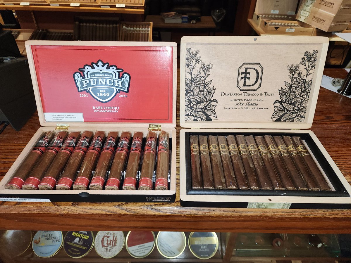 cintlmainst's tweet photo. New Arrivals! 😋 

We have a bunch of new blends that have arrived, waiting for the discerning enthusiast!

Rocky Patel Thirtieth Anniversary, Romeo Y Julieta Profundo, Punch Rare Corojo 25th Anniversary, and Dunbarton T&amp;T 10th Jubilee!

*Must be 21+(Or Legal Age).

#cidowntown https://t.co/d19cF53acr