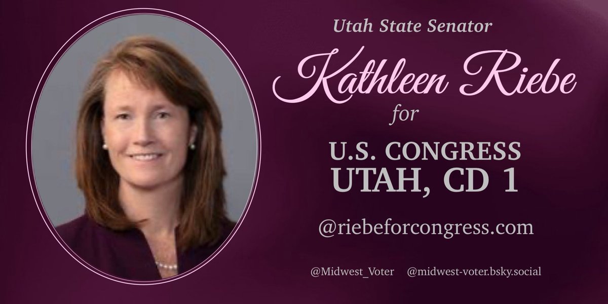 Flowers4myHair's tweet photo. Stand for Utah's 
middle class. Vote 
Kathleen Riebe for
US Congress! #CD01
Economy
Education
Healthcare
Public lands
Affordability
Environment
Political reform
Lowering costs
No gerrymandering
@SenatorRiebe
@kathleenriebe
https://t.co/HqgptUPYPv

#resistanceblue 
#USDemocracy https://t.co/f5J2JKuswK