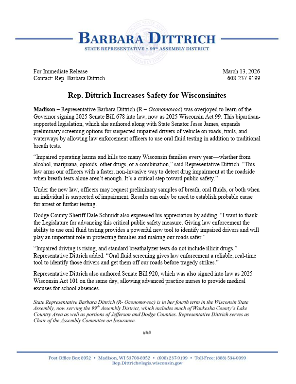 Rep. Barbara Dittrich tweet media