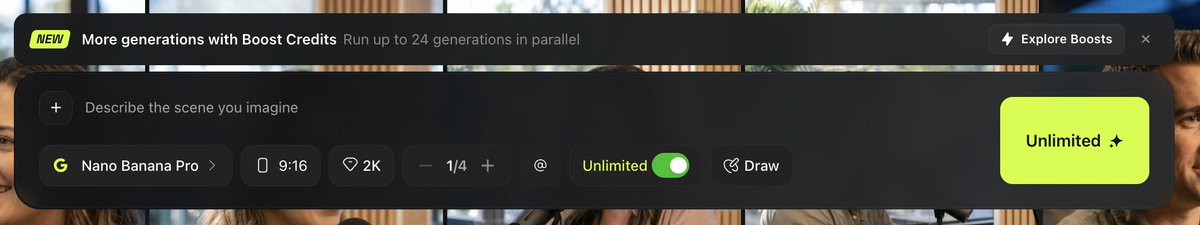xalionmalik's tweet photo. @higgsfield can you stop switching off unlimited mode for image generation on page reload?

This is such a scummy behaviour. https://t.co/ubz5f7h6jx