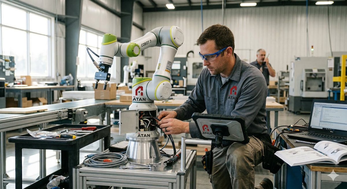 ATANRobotics's tweet photo. Buying a robot ≠ instant automation. 🤯

A robotics integrator turns raw machinery into efficient, profitable production systems, from design &amp; programming to installation &amp; training.

Read more: https://t.co/dYFrTiqfWn

#robotics #automation #manufacturing #smartfactories https://t.co/8pPesrSl1b