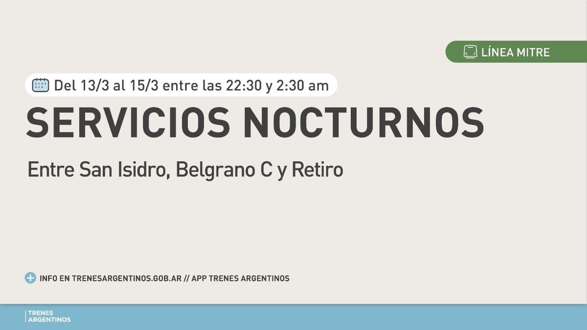 Info Tren Mitre tweet media