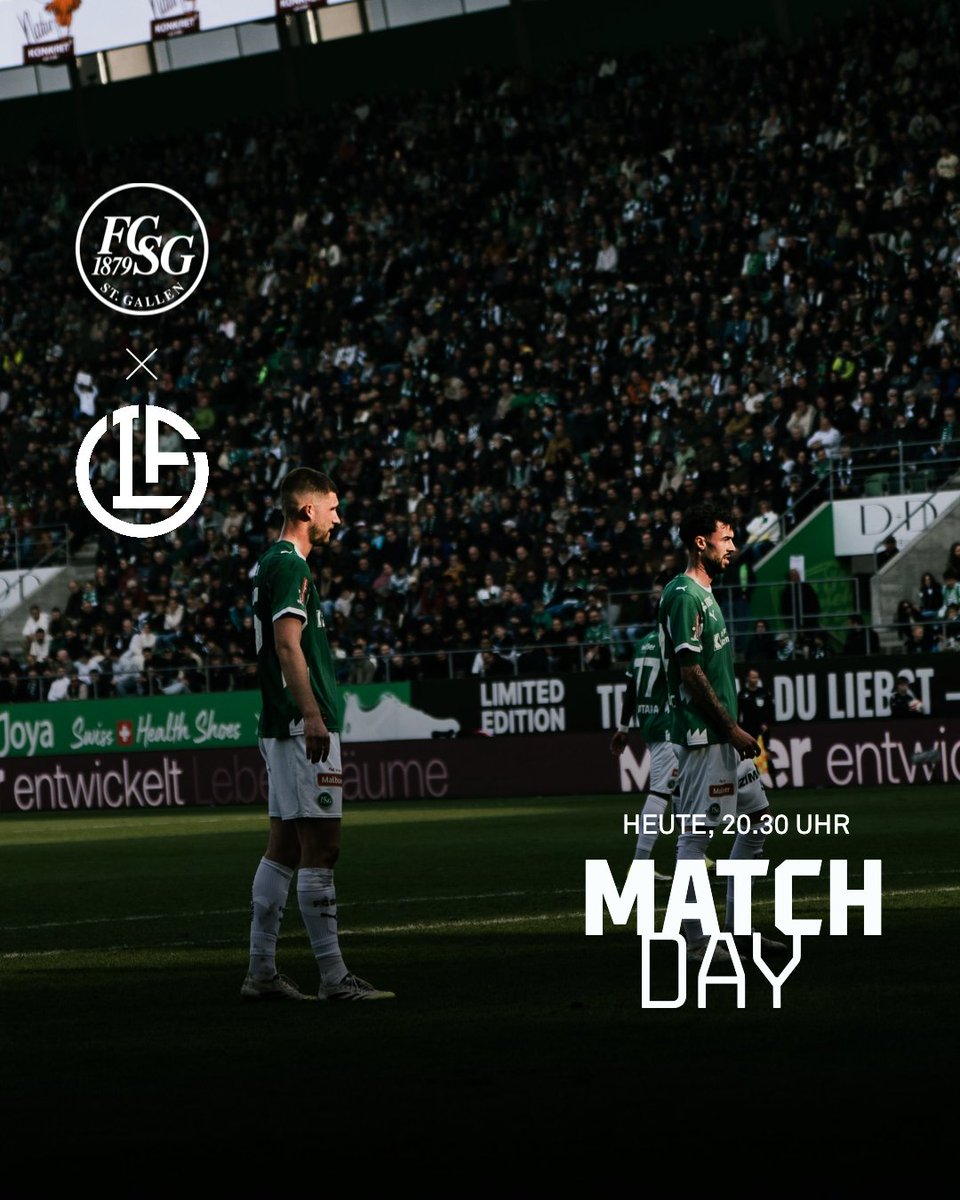FCSG_1879's tweet photo. 𝐃𝐢𝐞 𝐓𝐞𝐬𝐬𝐢𝐧𝐞𝐫 𝐳𝐮 𝐆𝐚𝐬𝐭 𝐢𝐦 𝐤𝐲𝐛𝐮𝐧𝐩𝐚𝐫𝐤 🏟️
Heute treffen wir um 20.30 Uhr im kybunpark auf den FC Lugano, der aktuell auf Rang 3 steht. ⚔️ #ZÄMÄ für üsen #FCSG! 💚🤍
#GrüewissImHerz #FCSGLUG https://t.co/8bUvheSDre