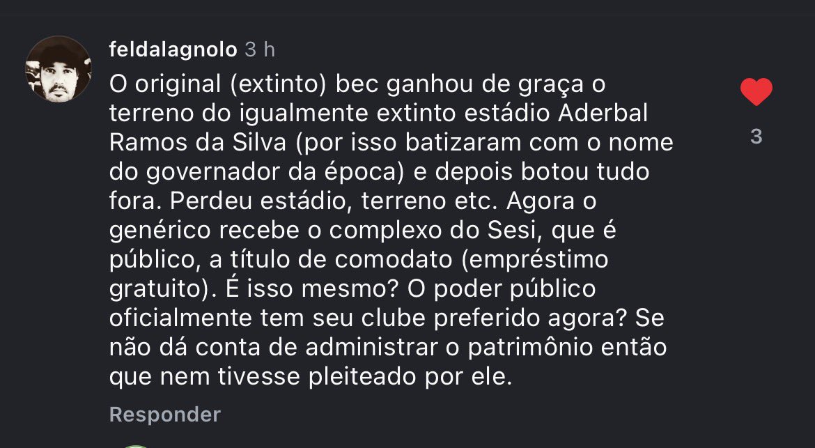 Comentário do dia!