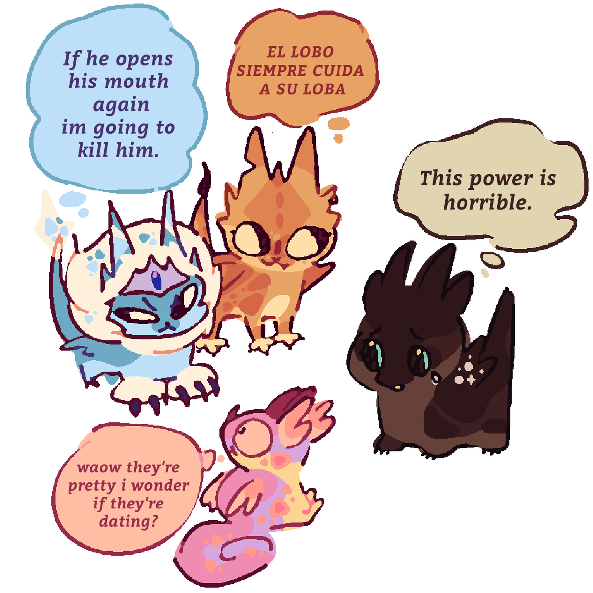 winter, qibli, kinkajou and moonwatcher wof