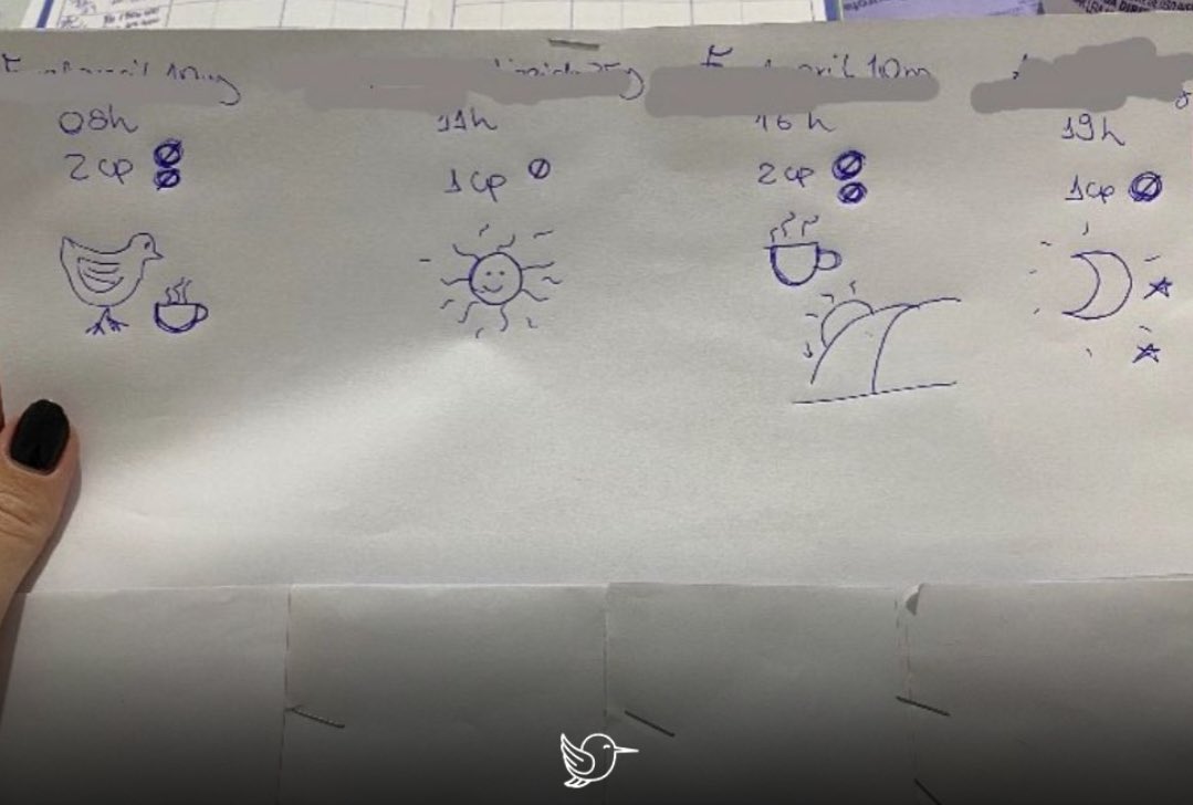 Médica cria método simples e afetivo com desenhos para organizar remédios de idoso hipertenso e analfabeto que mora sozinho. 🩷