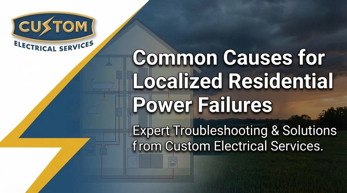 CESiowa's tweet photo. Is one room dark? 💡Don't ignore localized power failures! They signal a fire risk.

Top 4 Causes:

✅Overloaded Circuits
✅Tripped GFCI/AFCI
✅Loose Wiring
✅Faulty Outlets

Get urgent diagnosis &amp; repair from Iowa's 5-star electricians. 

Call Custom Electrical - (515) 669-3418! https://t.co/7p19B3DqYW
