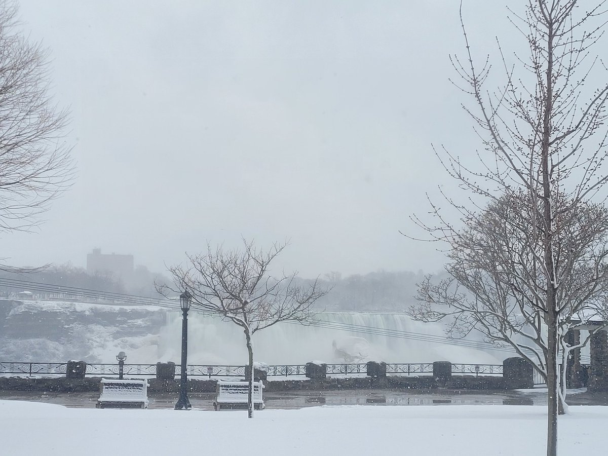 WxOntario1's tweet image. Winter Wonderland across #NiagaraFalls currently

Heaviest snow has moved out, winds are picking up and snow is quickly melting

#OnWX #ONStorm