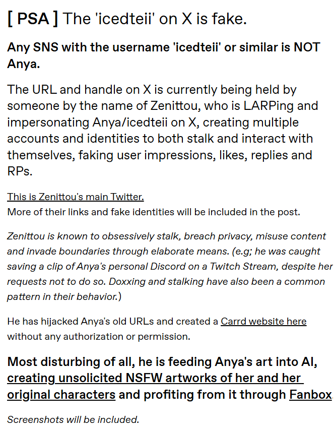 ⚠️ Zenittou impersonated Anya (icedteii) tweet media