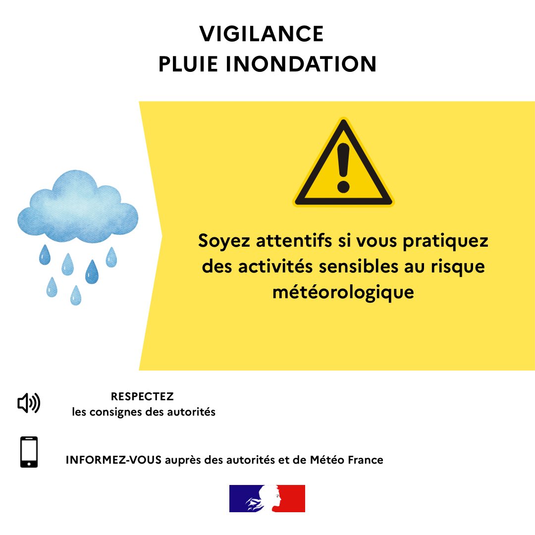 Image de Préfète de la Drôme : #VigilanceJaune | 🟡 🌧️ Hausse des débits attendue en fin de nuit

À partir de 16h, le tronçon aval