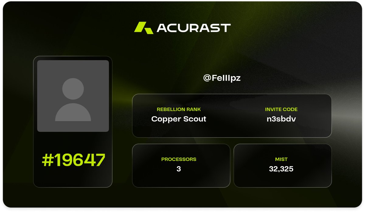FeIIIpz's tweet photo. @Acurast 

#depin #acurast https://t.co/ICVGMWUsAy