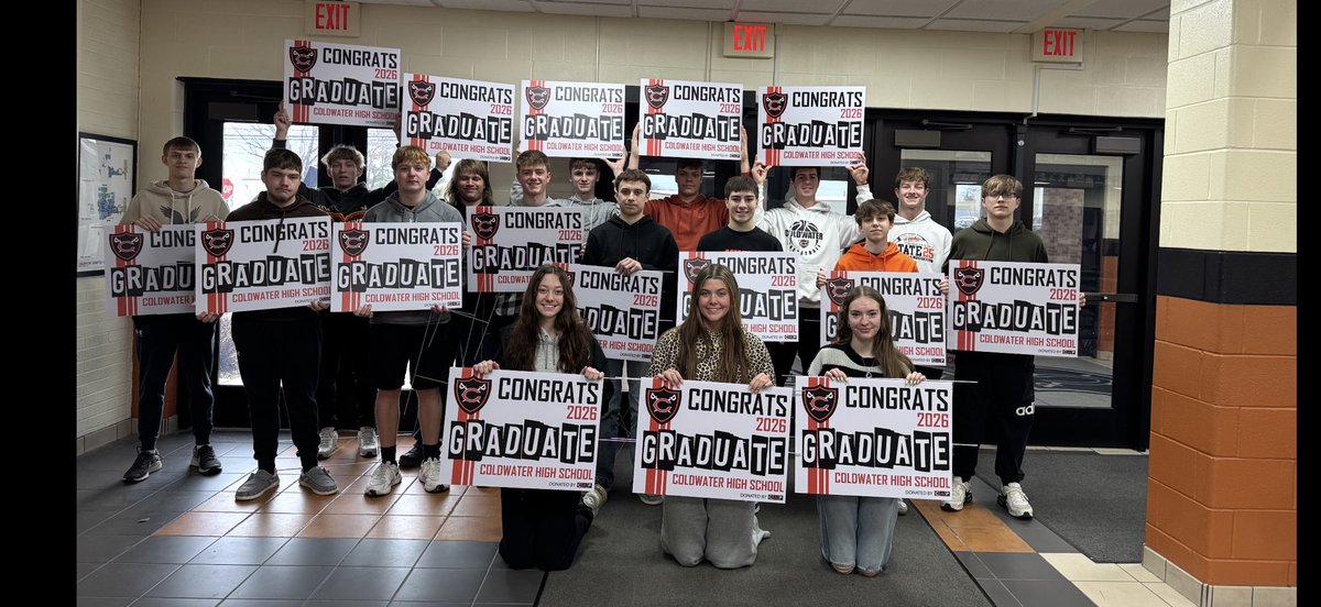 ColdwaterCavs's tweet photo. Special Thank You again to the Coldwater Academic Promoters for their yearly gift!!  #SeniorSigns2026 
#CavPride https://t.co/3dJyp78iis