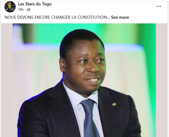 AblodeGbadja1's tweet photo. TOGO - NOUS DEVONS ENCORE CHANGER LA CONSTITUTION
C'est ce que nous pensons. Le job honorifique du Président de la République deviendra une position à vie.
Le Président du Conseil qui a les vrais pouvoirs du pays aura que 2 mandats non renouvelables.
Après la modification de la constitution, le senat et le parlement font tomber Mr de Tové qui peut partir se reposer...
Et Ils voteront pour Faure Gnassingbe pour devenir président de la république. Comme le prévoit la constitution c'est une position honorifique. Il restera president à vie.
Ensuite le parlement peut voter pour un président du conseil qui a les vrais pouvoirs et qui va vraiment bosser et construire le pays.
On restera toujours dans la 5eme République qui est très chère pour certaines personnes.
Bonne nuit looo
#les_stars_du_togo