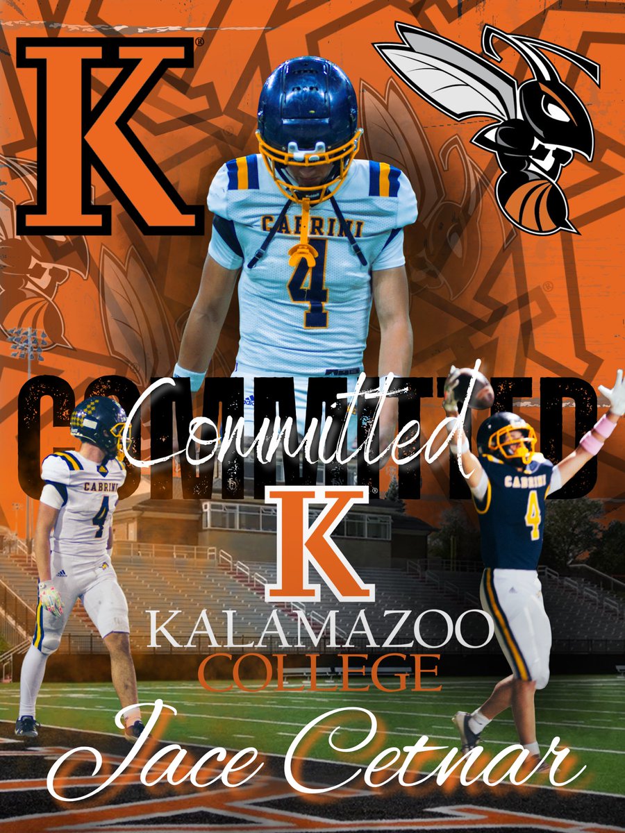 I’m extremely blessed to officially announce my commitment to Kalamazoo College. I want to thank God for giving me this opportunity to play at the next level. Next I want to thank my family, coaches, and friends for always supporting me through ups and downs. Go
