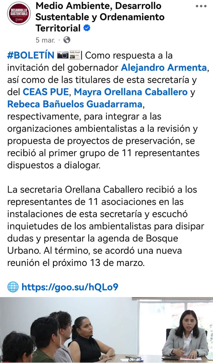 Lamentamos que la segunda mesa de diálogo con <a href="/AmbienteGobPue/">Secretaría de Medio Ambiente</a> haya sido cancelada, a pesar de que ellos lo tenían agendado y lo hicieron público. 
Seguimos a la espera de una nueva confirmación para exponer los puntos que le preocupan a la ciudadanía. #NoAlCablebús