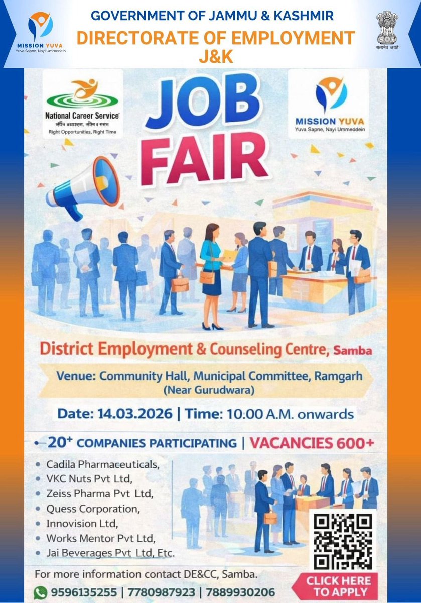 Directorate Of Employment J&K tweet media