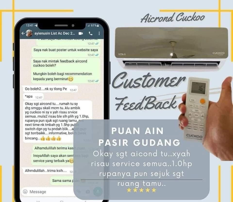 BroRizz_Cuckoo's tweet image. Musim panas ni, nak pasang aircond modal pun besar, nak ada warranty lama, nak ada service sekali, dengan Cuckoo mesti boleh punyaa🤩 Yang bagus tak payah slip gaji, eh ctos blacklist pun layak mohon🤩 Dah cepat PM!