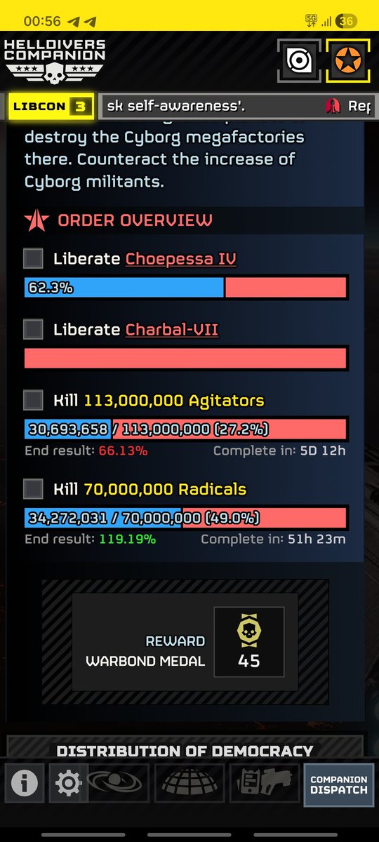 mistel_52's tweet photo. @UndeadAmodar @HelldiverGodGuy @ThighNir As I understand, the spawn rate of both of them is not enough. In 3 days we barely crossed the 30 mln border. It is possible to kill 70 mln of radicals, but not 113 mln of agitators https://t.co/seer7NEehk