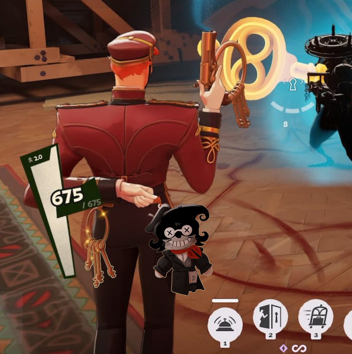 Director Labubu….  Ilio suggested It goes on the guns  keyring, I couldn’t make it look right but that  idea is so  cute I need yall to just imagine it